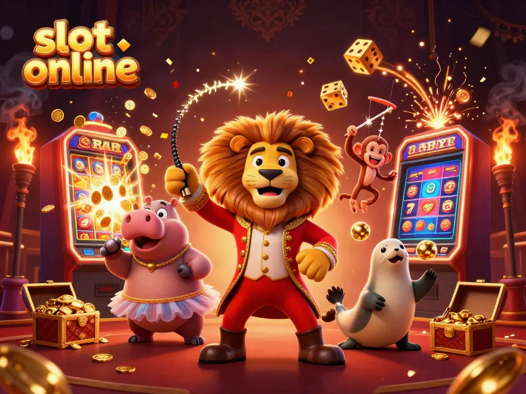 Experience thrilling slot online action with colorful characters celebrating wins in a vibrant casino scene.